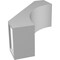 Ekena Millwork 5 1/2-in. W x 12-in. D x 16-in. H Westlake Architectural Grade PVC Knee Brace BRCP055X12X16WTL - alternate 4